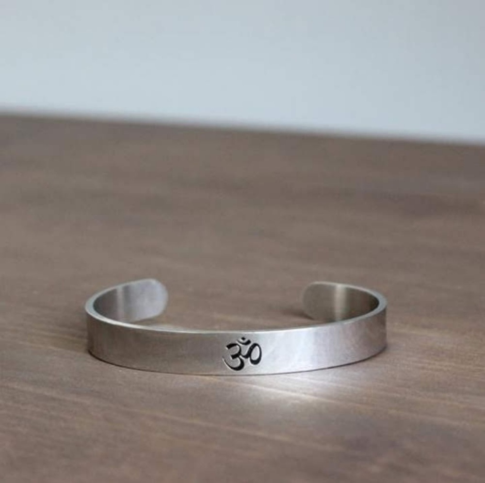 Stainless Steel Om Yoga Bracelet